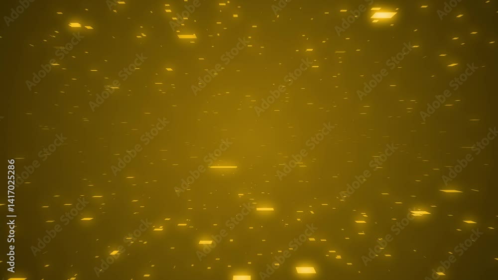 Abstract Yellow Gold Plate Particle Flow Animation Background Loop Abstract Yellow Gold Plate Particle Flow Animation Background Loop