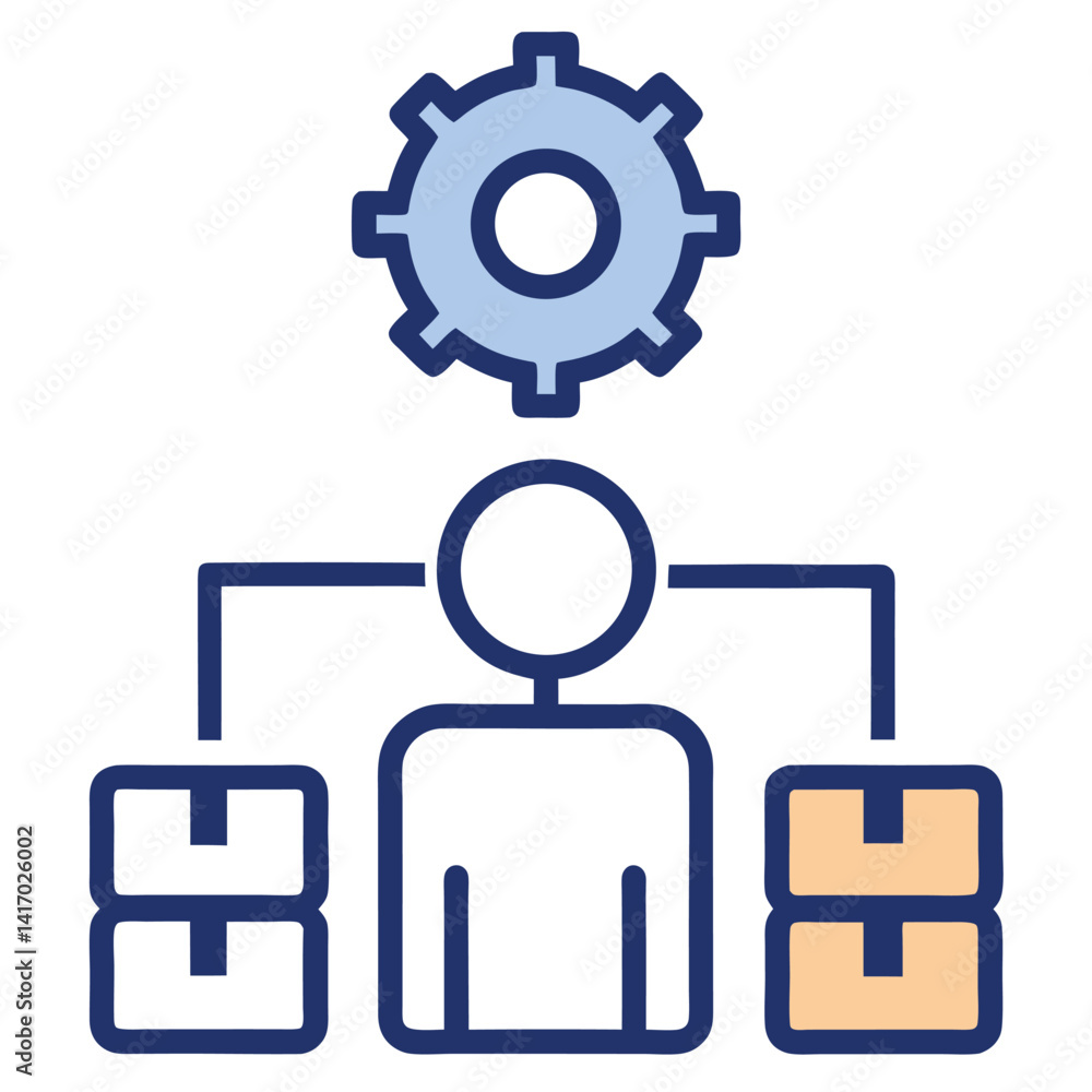automated stock management system line icon automated stock management system line icon