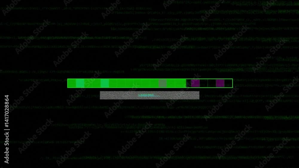 Glitch Retro Pixel Loading Animation With Scanline Distortion and RGB Splitting Featuring ASCII 'LOADING' Text and Cyberpunk Hacking Terminal Vibe Glitch Retro Pixel Loading Animation With Scanline Distortion and RGB Splitting Featuring ASCII 'LOADING' Text and Cyberpunk Hacking Terminal Vibe