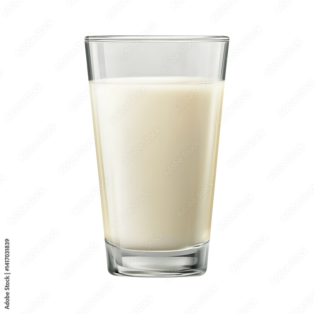 Fresh Glass of Milk Cutout Isolated on Transparent Background Fresh Glass of Milk Cutout Isolated on Transparent Background