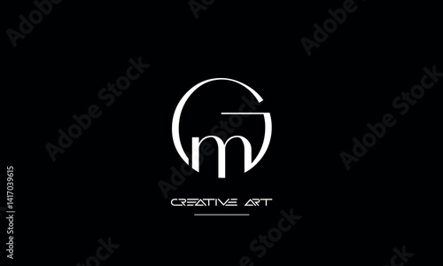 MG, GM, M, G abstract letters logo monogram