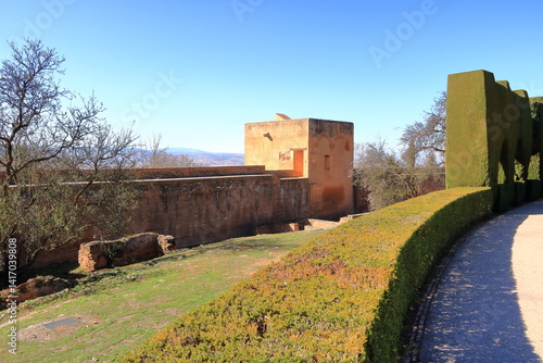 Gardens of the Generalife, part of the Alhambra, Granada, Andalucia, Spain