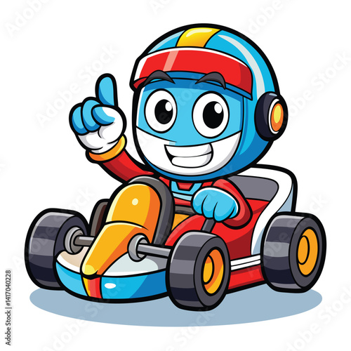 Cartoon go-kart racer