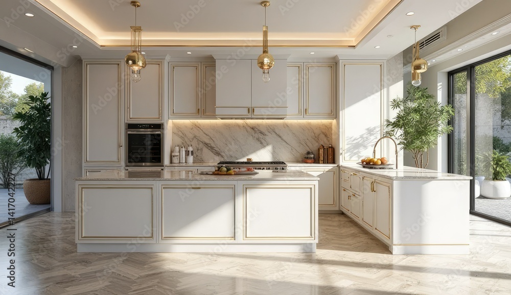 Fototapeta premium modern kitchen interior