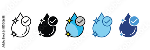 Clean Water  Icon Element For Design