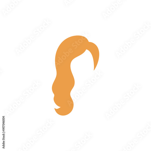 Woman blonde hairstyle. Vector salon hairstyles and trendy haircut.