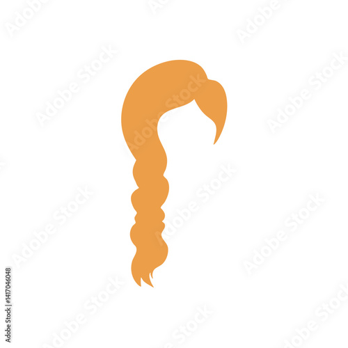 Woman blonde hairstyle. Vector salon hairstyles and trendy haircut.