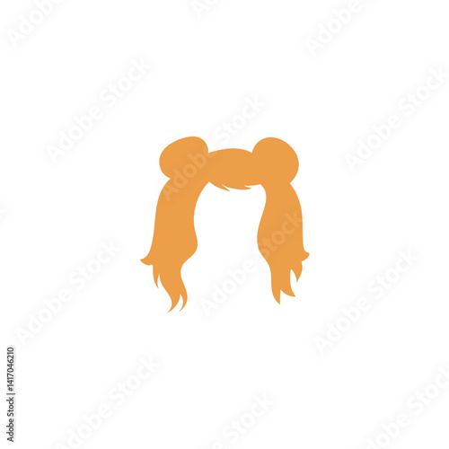 Woman blonde hairstyle. Vector salon hairstyles and trendy haircut.