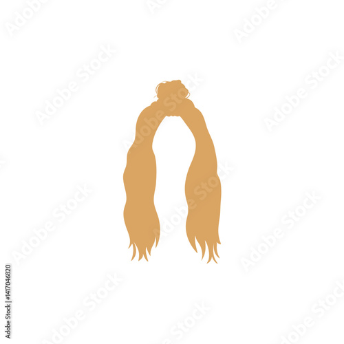 Woman blonde hairstyle. Vector salon hairstyles and trendy haircut.