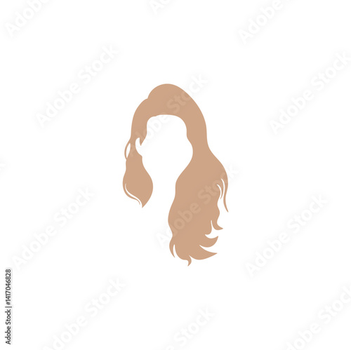 Woman blonde hairstyle. Vector salon hairstyles and trendy haircut.