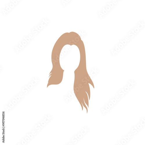 Woman blonde hairstyle. Vector salon hairstyles and trendy haircut.