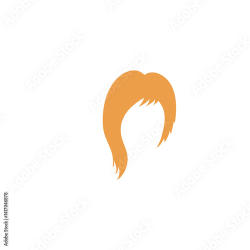 Woman blonde hairstyle. Vector salon hairstyles and trendy haircut.