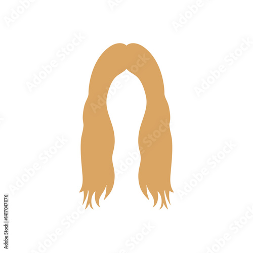 Woman blonde hairstyle. Vector salon hairstyles and trendy haircut.