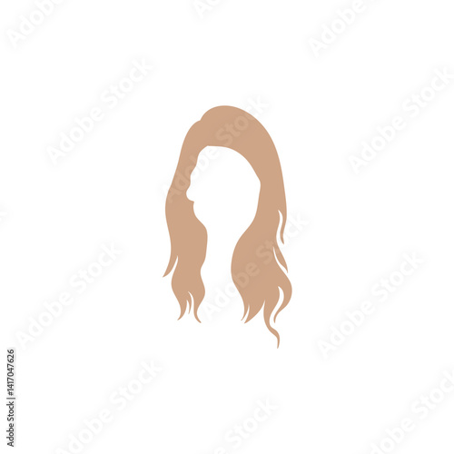 Woman blonde hairstyle. Vector salon hairstyles and trendy haircut.