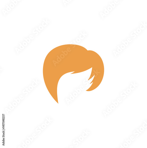 Woman blonde hairstyle. Vector salon hairstyles and trendy haircut.