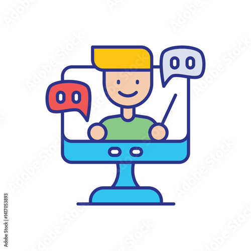 Webinars Icon vector stock illustration
