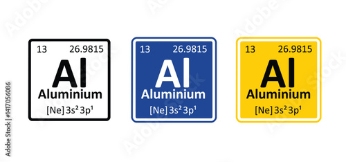 Aluminium, symbol Al, atomic number 13. Is a chemical element. Name Aluminum is derived from the Latin word alumen, which means alum. Periodic Table. Atomic mass and weight, Electronic configuration.
