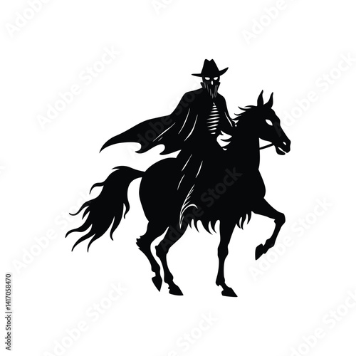 headless horseman Vector art illustration 