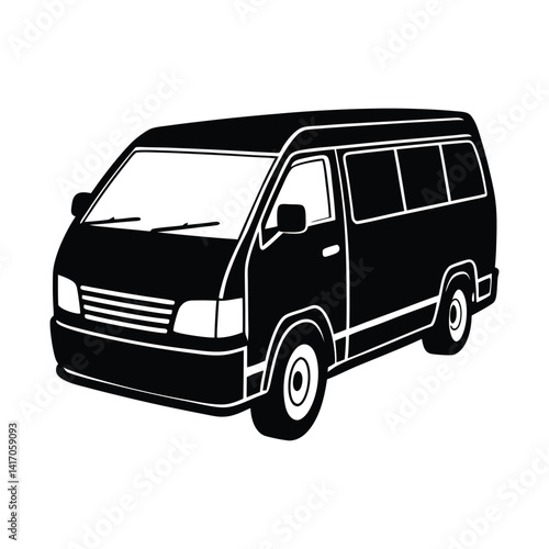 microbus  vector art illustration