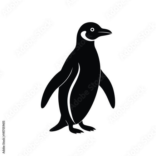 penguin vector art illustration 
