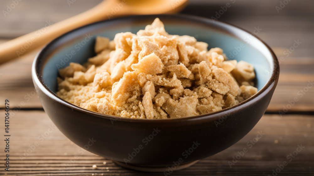 This bowl of freshly ground brown sugar adds a warm and inviting element to any kitchen scene. Perfect for baking or enhancing recipes. This bowl of freshly ground brown sugar adds a warm and inviting element to any kitchen scene. Perfect for baking or enhancing recipes.