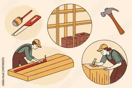 carpenter with hammer