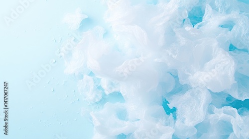 Light blue and white abstract cloud-like texture
