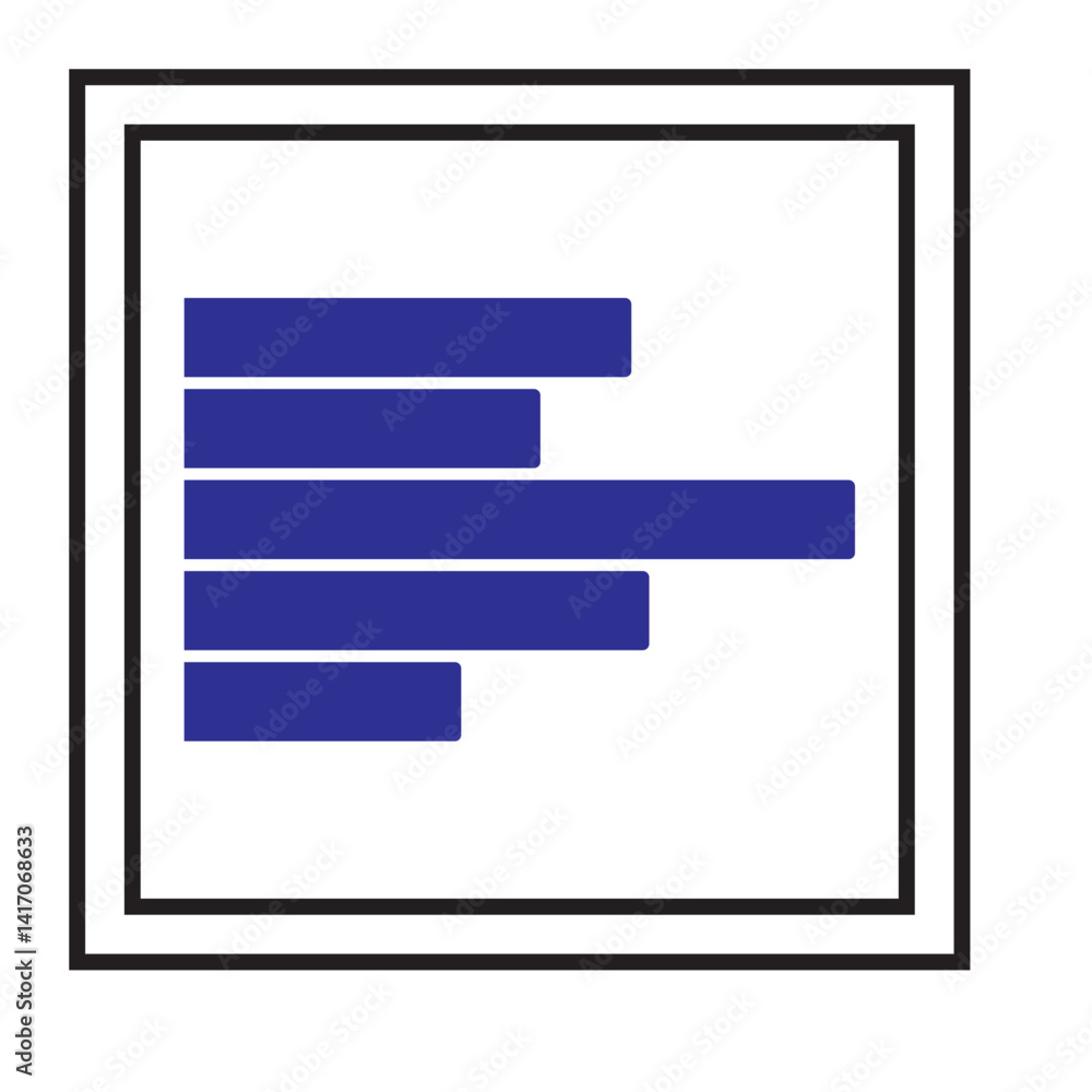 Horizontal Bar Chart Icon, Comparative Data Graphic Horizontal Bar Chart Icon, Comparative Data Graphic