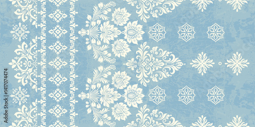 Ethnic Motifs Ikat floral paisley embroidery floral. ikat Saree Sarong oriental pattern traditional.Ikat embroidery style abstract embroidery design for texture,fabric,clothing,wrapping,decoration