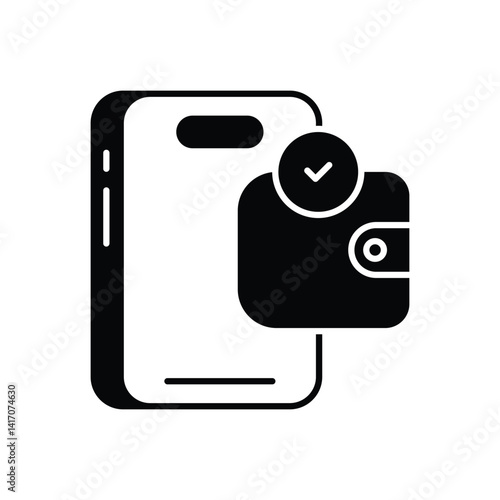 Digital Wallet Icon vector stock illustration