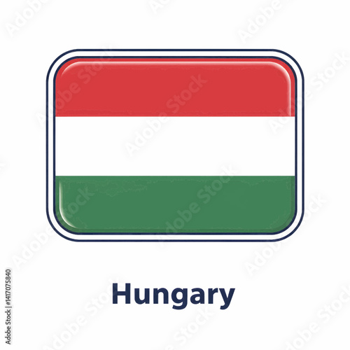 A clear digital illustration of the rectangular flag of hungary. Below the flag, the word Free Download A clear digital illustration of the rectangular flag of hungary. Below the flag, the word