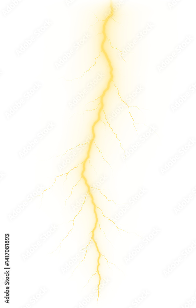 Fototapeta premium lightning extracted on transparent background, png file