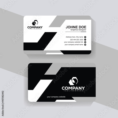 Simple Yet Sophisticated Black and White Business Card Design. Premium black and white business card design with bold typography and modern minimal style, perfect for highend branding.