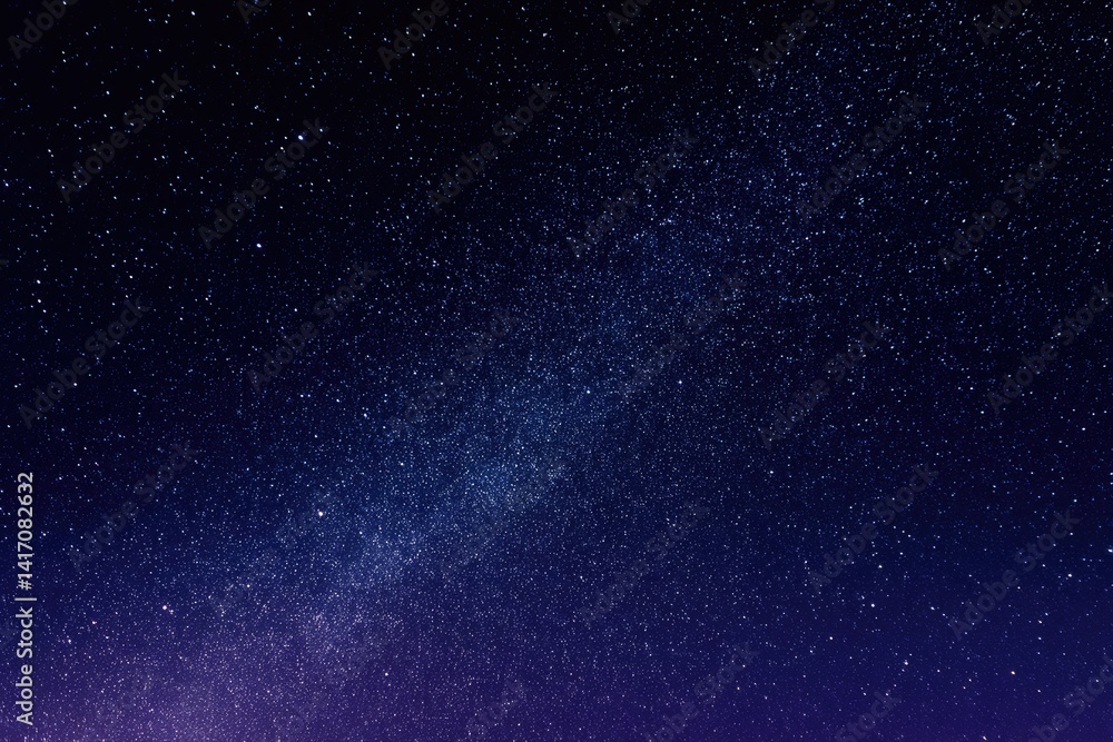 Fototapeta premium Cosmic-inspired Shimmer Texture Illustrates a Starry Night Sky With Twinkling Stars and Deep Blue Hues