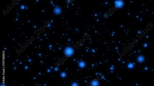 Abstract Blue Particle Flow Animation Background Loop - with Alpha Channel