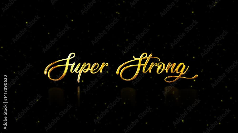 Super Strong, Super Strong Logo Animation Effects On Black Background Super Strong, Super Strong Logo Animation Effects On Black Background