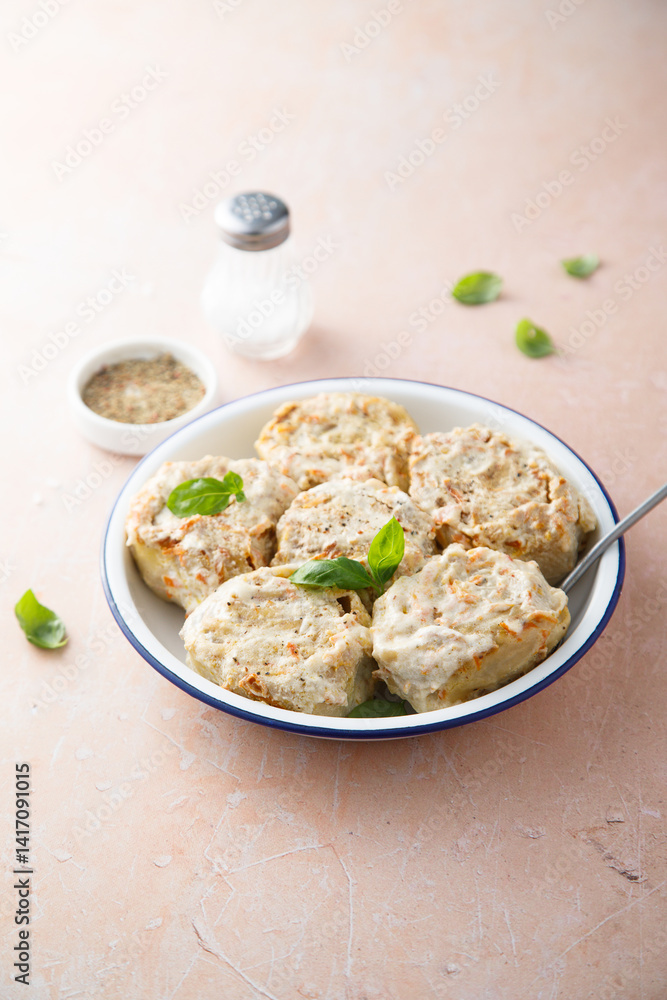 Homemade lazy dumplings with minced meat Homemade lazy dumplings with minced meat