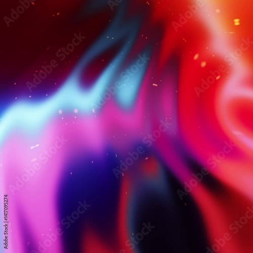 Liquid Gradient Animation | Abstract Flowing Background Loop cyan red purple gold blue