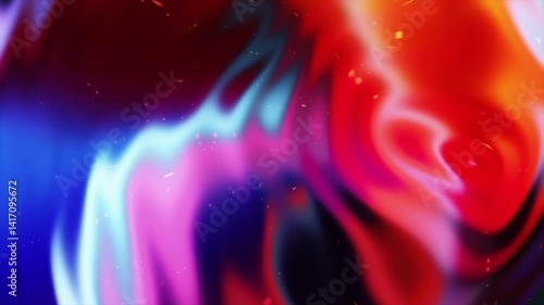 Liquid Gradient Animation | Abstract Flowing Background Loop cyan red purple gold blue