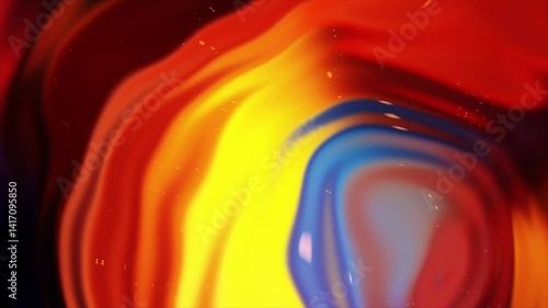Liquid Gradient Animation | Abstract Flowing Background Loop blue yellow red