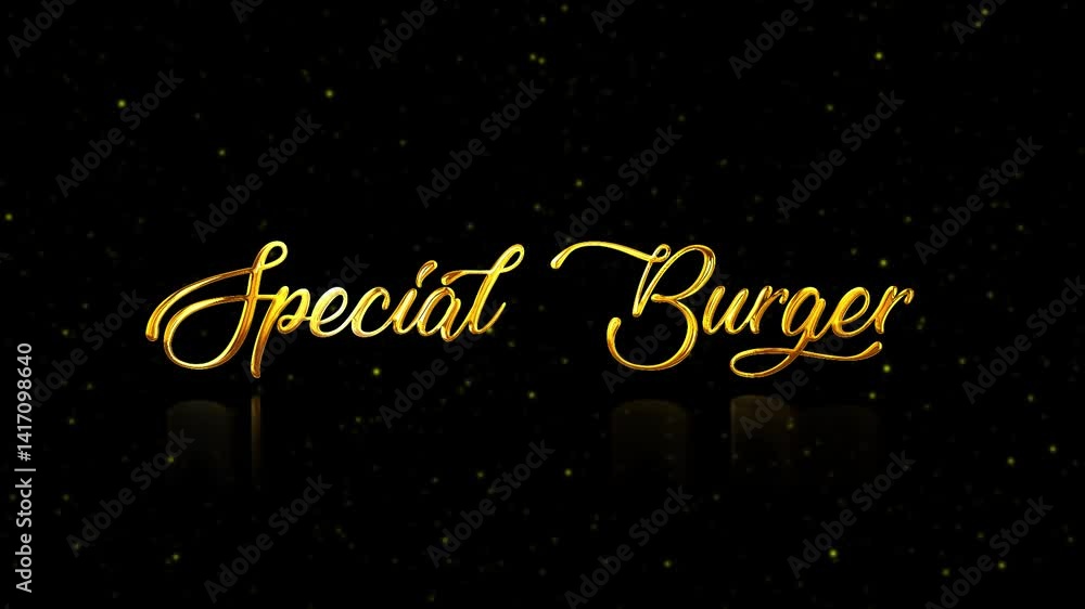 Special Burger Luxury Text Animation Logo Special Burger Luxury Text Animation Logo