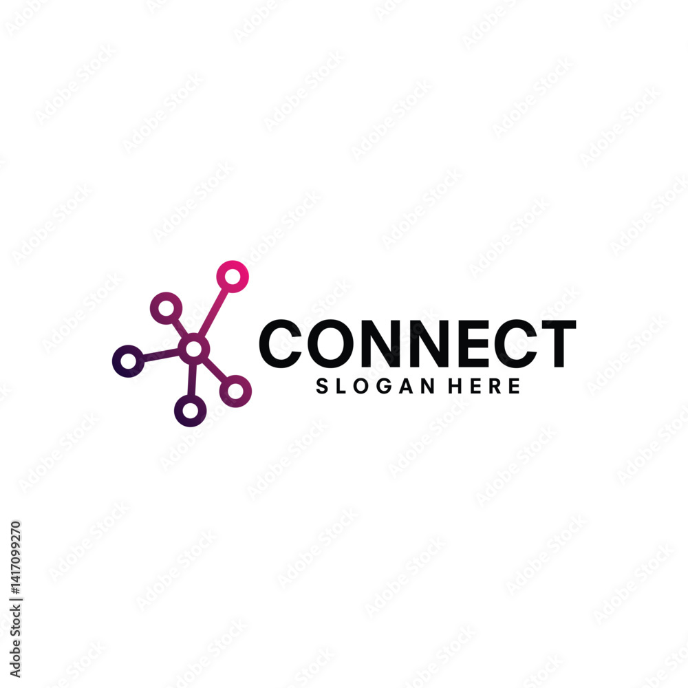 Fototapeta premium abstract connect logo design symbol illustration vector