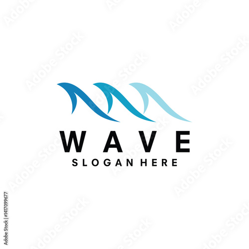 abstract wave logo design symbol illustration vector