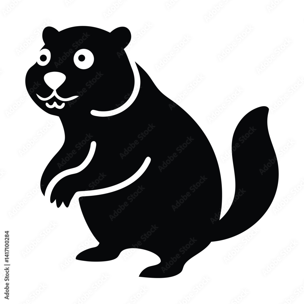 Beaver silhouette vector illustration Beaver silhouette vector illustration