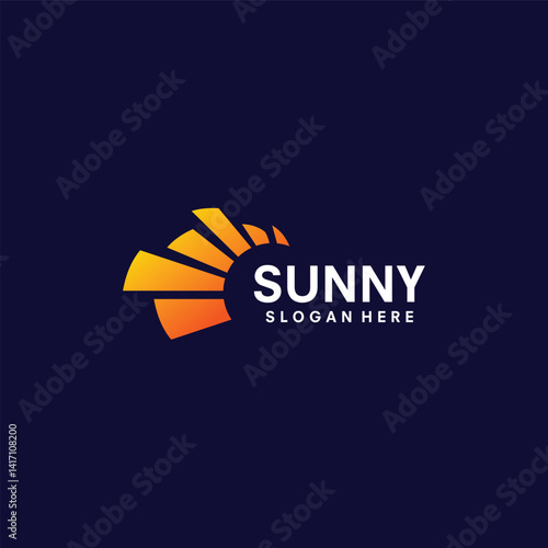 sunny logo design template illustration vector