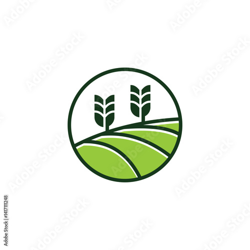 wheat logo design template illustration vector