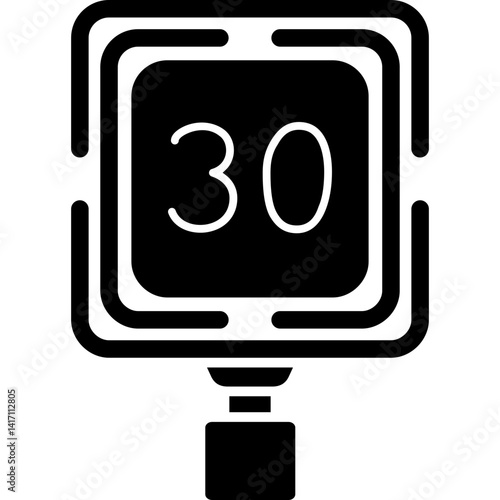 Speed Limit 30 Icon