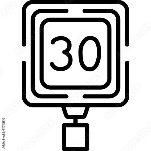 Speed Limit 30 Icon