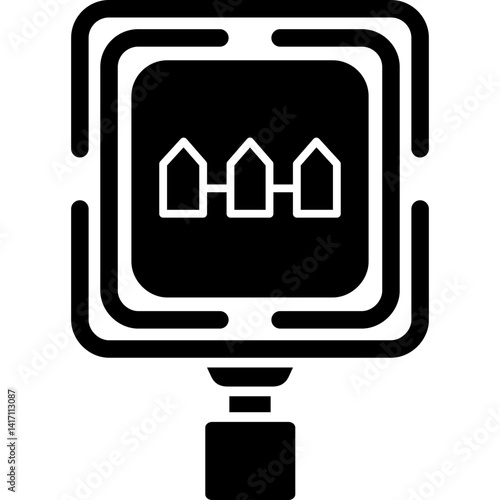 Fotografie Level Crossing Icon