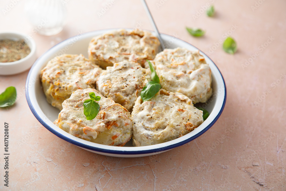 Homemade lazy dumplings with minced meat Homemade lazy dumplings with minced meat